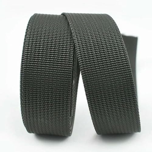 5 Meter 20/25/32/38/50 mm Nylon-Gurtband für Riemen, Rucksack, Band, DIY-Tasche, Schrägband, Nähzubehör – Dunkelgrau – 50 mm von AYHTUD