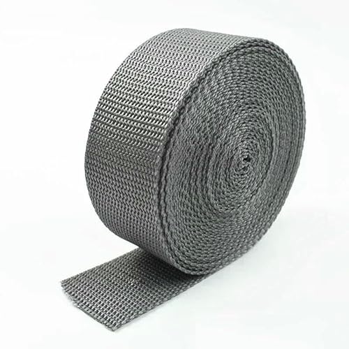 5 Meter 20–50 mm Gurtband für Taschengurte, 1,1 mm Rucksackband, DIY-Kleidung, Schrägband, Nähzubehör, 6 Mittelgrau, 25 mm von AYHTUD