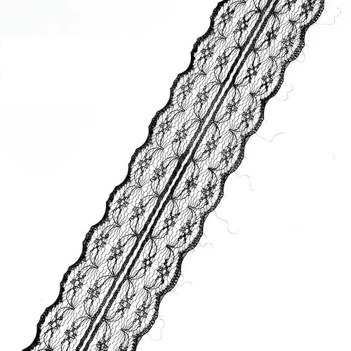 5 Meter weißes und schwarzes Spitzenband, verschiedene Blumenbesätze zum Verpacken, für Weihnachtshochzeitsdekoration, Basteln, Nähzubehör, schwarze Spitze, 21, 5 Meter weißes und schwarzes Spitzenband, verschiedene Blumenbesätze zum Verpacken, für Weihnachtshochzeitsdekoration, Basteln, Nähzubehör, schwarze Spitze, 21, von AYHTUD