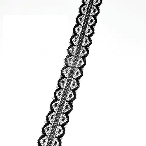 5 Meter weißes und schwarzes Spitzenband, verschiedene Blumenbesätze zum Verpacken, für Weihnachtshochzeitsdekoration, Basteln, Nähzubehör, schwarze Spitze, 22, 5 Meter weißes und schwarzes Spitzenband, verschiedene Blumenbesätze zum Verpacken, für Weihnachtshochzeitsdekoration, Basteln, Nähzubehör, schwarze Spitze, 22, von AYHTUD