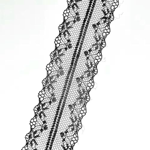 5 Meter weißes und schwarzes Spitzenband, verschiedene Blumenbesätze zum Verpacken, für Weihnachtshochzeitsdekoration, Basteln, Nähzubehör, schwarze Spitze, 29, 5 Meter weißes und schwarzes Spitzenband, verschiedene Blumenbesätze zum Verpacken, für Weihnachtshochzeitsdekoration, Basteln, Nähzubehör, schwarze Spitze, 29, von AYHTUD