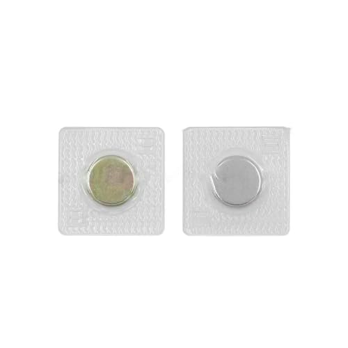 5 Paar unsichtbare, versteckte Metall-Magnetdruckknöpfe aus PVC, unsichtbarer Näh-Magnetverschluss für Handtaschen und Kleidung, 15 mm (rund) von AYHTUD