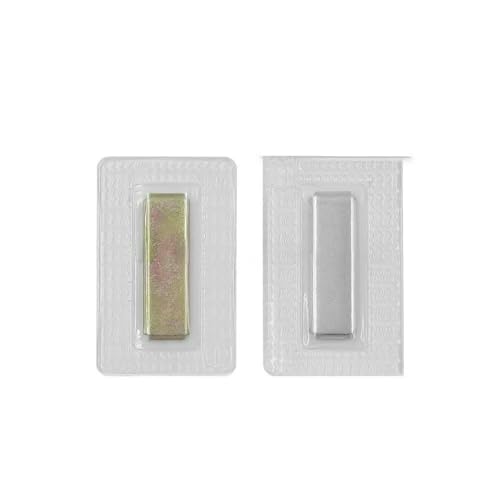 5 Paar unsichtbare, versteckte Metall-Magnetdruckknöpfe aus PVC, unsichtbarer Näh-Magnetverschluss für Handtaschenkleidung, 25 x 8 x 2 mm (quadratisch) von AYHTUD