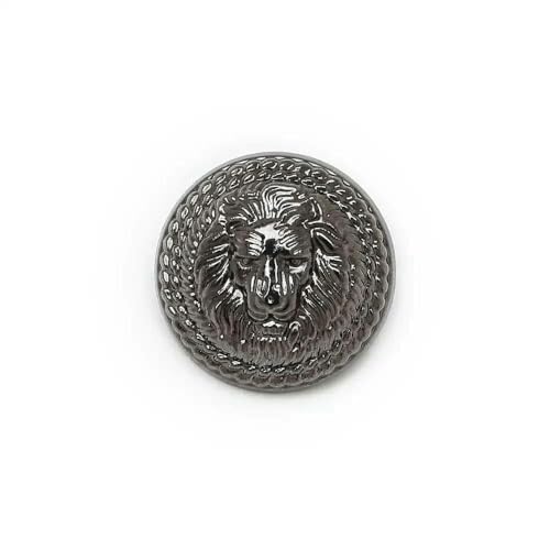 5 Stück runder Metallknopf mit Löwenmuster zum Nähen von Kleidung, Anzügen, Blazern, Jacken, Uniformen, Handarbeit, 12,5–25 mm, Gun Black, 15 mm 5 Stück runder Metallknopf mit Löwenmuster zum Nähen von Kleidung, Anzügen, Blazern, Jacken, Uniformen, Handarbeit, 12,5–25 mm, Gun Black, 15 mm von AYHTUD