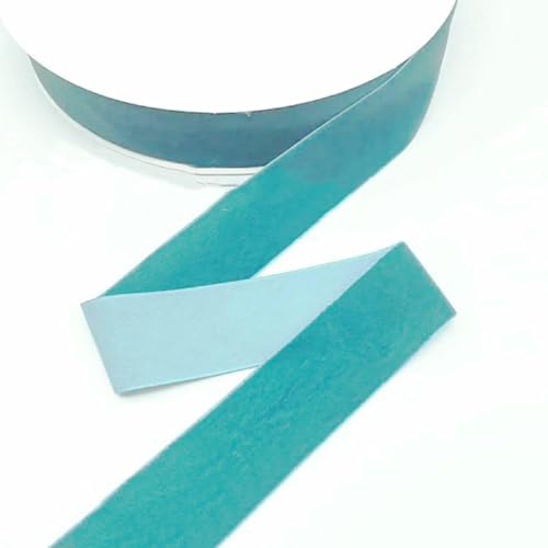 5 Yards, 1 cm breite Samtbandrolle zum Basteln, DIY, weich, luxuriös, perfekt zum Verpacken, Nähen, Verzieren – Hellblau – 1 cm, 5 Yards von AYHTUD