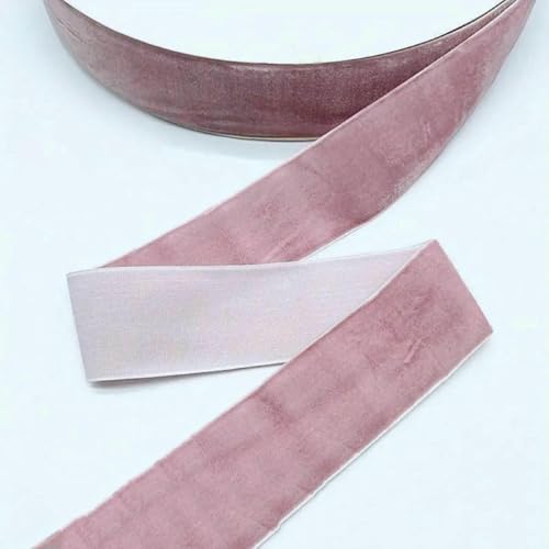 5 Yards, 1 cm breite Samtbandrolle zum Basteln, Heimwerken, weich, luxuriös, perfekt zum Verpacken, Nähen, Verzieren, men-Clove-1cm 5yards von AYHTUD