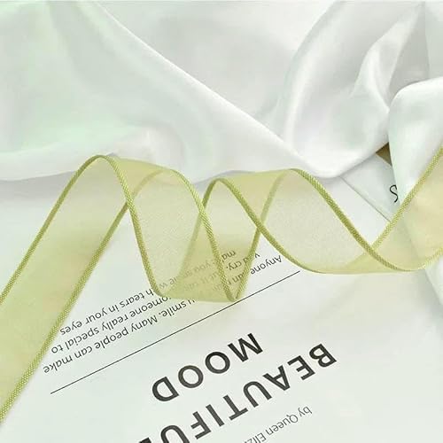 5 Yards, grüne Serie, Chiffon-Samtband für selbstgemachte Haarschleifen, Hüte, Dekoration, Kleidung, Nähen, Bastelzubehör, Organzaband, Stil B, 25 mm, 5 Yards 5 Yards, grüne Serie, Chiffon-Samtband für selbstgemachte Haarschleifen, Hüte, Dekoration, Kleidung, Nähen, Bastelzubehör, Organzaband, Stil B, 25 mm, 5 Yards von AYHTUD