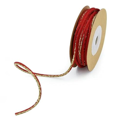 5 Yards/Los, 2 mm, goldenes Glitzerband für Hochzeitsfeiern, Weihnachtsdekorationen, Blumensträuße, Kartenverpackungen, Spitzenbänder, rot, 2 mm 5 Yards/Los, 2 mm, goldenes Glitzerband für Hochzeitsfeiern, Weihnachtsdekorationen, Blumensträuße, Kartenverpackungen, Spitzenbänder, rot, 2 mm von AYHTUD