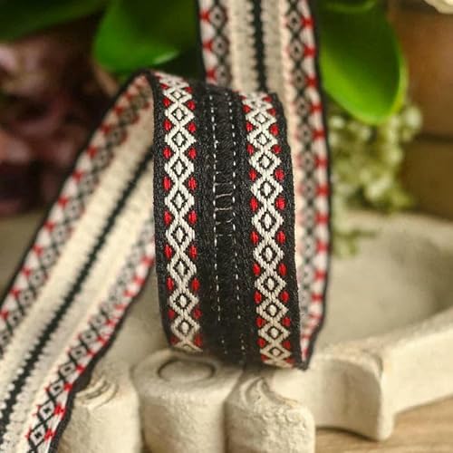 5 Yards/Los 30 mm/50 mm Folk-Jacquard Jump Point Streifenband für Haarschmuck, Schleife, DIY-Hüte, Kleidung, Party-Dekoration, Schwarz, 30 mm 5 Yards/Los 30 mm/50 mm Folk-Jacquard Jump Point Streifenband für Haarschmuck, Schleife, DIY-Hüte, Kleidung, Party-Dekoration, Schwarz, 30 mm von AYHTUD