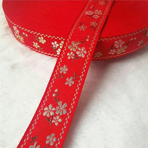 5 Yards 10–25 mm Glitzer-Jacquardband mit glänzenden Blumen für DIY-Haarschmuck, Röcke, Haustierhalsbänder, Zubehör – 27 25 mm – 50 Yards 5 Yards 10–25 mm Glitzer-Jacquardband mit glänzenden Blumen für DIY-Haarschmuck, Röcke, Haustierhalsbänder, Zubehör – 27 25 mm – 50 Yards von AYHTUD