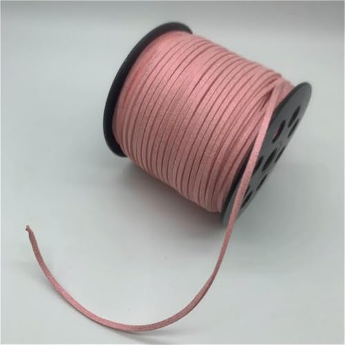 5 Yards 3,0 mm geflochtene Lederschnur, koreanisches Samtleder, handgefertigtes Perlenarmband zur Schmuckherstellung, DIY-Kleidungsdekoration-40 von AYHTUD