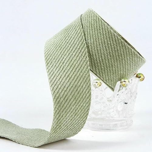 5 Yards Cord-Twill-Band, 2,5/3,8 cm, einfarbiges Band für DIY-Haarschleifen, Kleidung, Nähzubehör, Verpackungszubehör, grün, 38 mm, 5 Yards 5 Yards Cord-Twill-Band, 2,5/3,8 cm, einfarbiges Band für DIY-Haarschleifen, Kleidung, Nähzubehör, Verpackungszubehör, grün, 38 mm, 5 Yards von AYHTUD