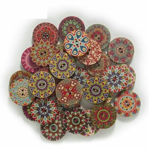 50/100 Stück Retro-Serie, bemalte runde Holzknöpfe, Handarbeit, Nähen, Scrapbook, Kleidung, Basteln, Zubehör, Karte, 15–25 mm–18 mm 50/100 Stück Retro-Serie, bemalte runde Holzknöpfe, Handarbeit, Nähen, Scrapbook, Kleidung, Basteln, Zubehör, Karte, 15–25 mm–18 mm von AYHTUD