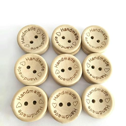 50/100 Stück handgefertigte Holzknöpfe 15/20/25 mm Holzknöpfe zum Nähen rund DIY Basteln Liebesknöpfe für Kleidungszubehör - handgefertigt 20 mm - 50 Stück 50/100 Stück handgefertigte Holzknöpfe 15/20/25 mm Holzknöpfe zum Nähen rund DIY Basteln Liebesknöpfe für Kleidungszubehör - handgefertigt 20 mm - 50 Stück von AYHTUD