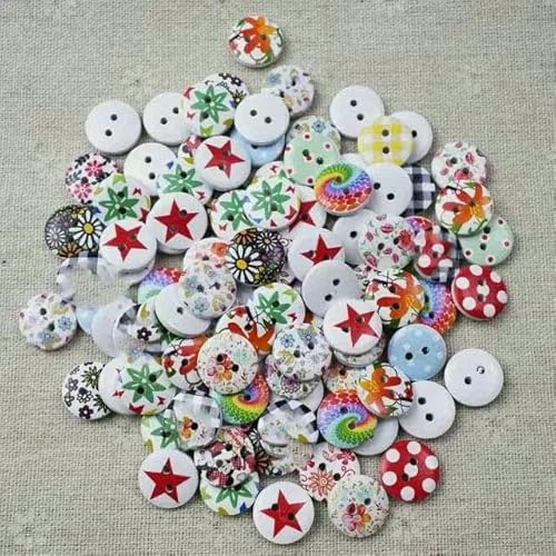 50 Stück 15 mm 2-Loch-Knopf Farbdruck Runde Holzknöpfe Nähen Scrapbooking Dekor Kartenherstellung DIY-Knöpfe für Kleidung-C15-15 mm 50 Stück 15 mm 2-Loch-Knopf Farbdruck Runde Holzknöpfe Nähen Scrapbooking Dekor Kartenherstellung DIY-Knöpfe für Kleidung-C15-15 mm von AYHTUD