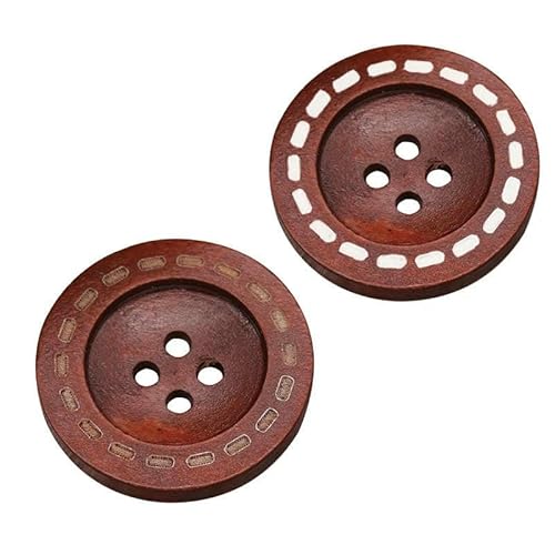 50 Stück DIY Holzknöpfe Nähzubehör Handgefertigte Holzhandwerksdekoration Kinderkleidung Bekleidung 4-Loch Retro Runder Holzknopf-C-Stil 50 Stück-20 mm 50 Stück DIY Holzknöpfe Nähzubehör Handgefertigte Holzhandwerksdekoration Kinderkleidung Bekleidung 4-Loch Retro Runder Holzknopf-C-Stil 50 Stück-20 mm von AYHTUD