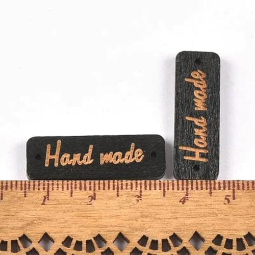 50 Stück gemischte Holzknöpfe "Handgemacht" Anhänger zum Nähen von Kleidung, Schuhen, Holzanhänger, DIY, handgefertigt, Scrapbooking, Basteln, Dekor, Zubehör-mt073 50 Stück gemischte Holzknöpfe "Handgemacht" Anhänger zum Nähen von Kleidung, Schuhen, Holzanhänger, DIY, handgefertigt, Scrapbooking, Basteln, Dekor, Zubehör-mt073 von AYHTUD