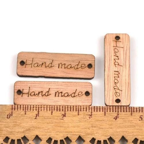 50 Stück gemischte Holzknöpfe "Handgemacht" Anhänger zum Nähen von Kleidung, Schuhen, Holzanhänger, DIY, handgefertigt, Scrapbooking, Basteln, Dekor, Zubehör-mt159 50 Stück gemischte Holzknöpfe "Handgemacht" Anhänger zum Nähen von Kleidung, Schuhen, Holzanhänger, DIY, handgefertigt, Scrapbooking, Basteln, Dekor, Zubehör-mt159 von AYHTUD