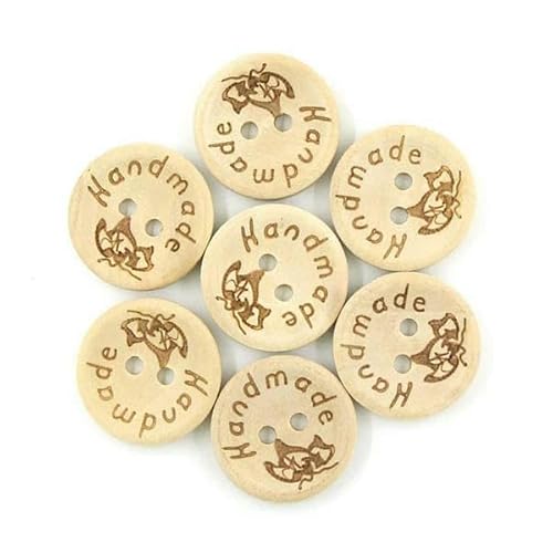 50 Stück handgefertigt mit Liebe Holzknöpfe Naturfarbe Garnmuster rund Nähknopf für Kleidung Scrapbooking – Schmetterling 20 mm 50 Stück handgefertigt mit Liebe Holzknöpfe Naturfarbe Garnmuster rund Nähknopf für Kleidung Scrapbooking – Schmetterling 20 mm von AYHTUD