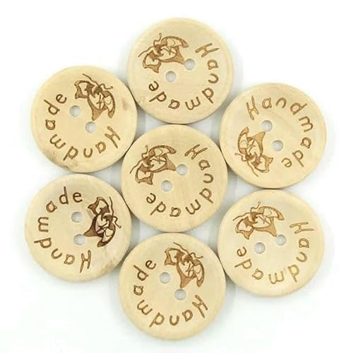 50 Stück handgefertigt mit Liebe Holzknöpfe Naturfarbe Garnmuster rund Nähknopf für Kleidung Scrapbooking – Schmetterling 25 mm 50 Stück handgefertigt mit Liebe Holzknöpfe Naturfarbe Garnmuster rund Nähknopf für Kleidung Scrapbooking – Schmetterling 25 mm von AYHTUD