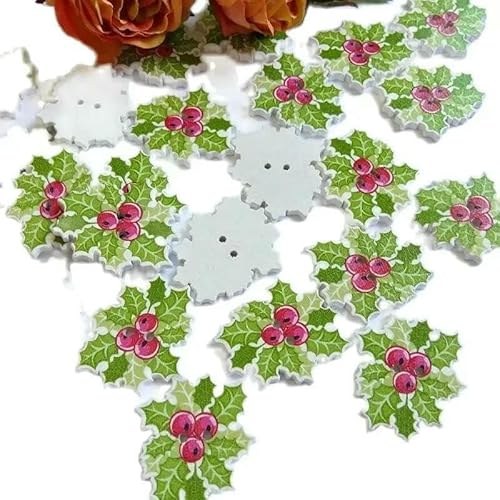 50 Stück mehrfarbige Holzknöpfe mit Weihnachtsmuster, 2 Löcher, Scrapbooking-Zubehör, Nähen, Scrapbooking, wie abgebildet 50 Stück mehrfarbige Holzknöpfe mit Weihnachtsmuster, 2 Löcher, Scrapbooking-Zubehör, Nähen, Scrapbooking, wie abgebildet von AYHTUD