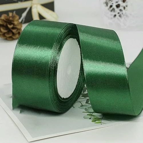 6/10/15/20/25/40/50 mm, 25 Yards/Rolle, Satinbänder für Hochzeit, Weihnachtsfeier, Dekoration, handgefertigt, DIY, Schleife, Basteln, Kartenverpackung, dunkelgrün, Band 50 mm 6/10/15/20/25/40/50 mm, 25 Yards/Rolle, Satinbänder für Hochzeit, Weihnachtsfeier, Dekoration, handgefertigt, DIY, Schleife, Basteln, Kartenverpackung, dunkelgrün, Band 50 mm von AYHTUD