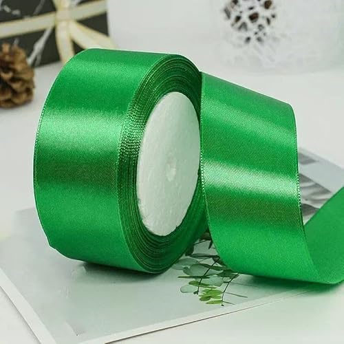 6/10/15/20/25/40/50 mm, 25 Yards/Rolle, Satinbänder für Hochzeit, Weihnachtsfeier, Dekoration, handgefertigt, DIY, Schleife, Basteln, Kartenverpackung, grün, Band 50 mm 6/10/15/20/25/40/50 mm, 25 Yards/Rolle, Satinbänder für Hochzeit, Weihnachtsfeier, Dekoration, handgefertigt, DIY, Schleife, Basteln, Kartenverpackung, grün, Band 50 mm von AYHTUD
