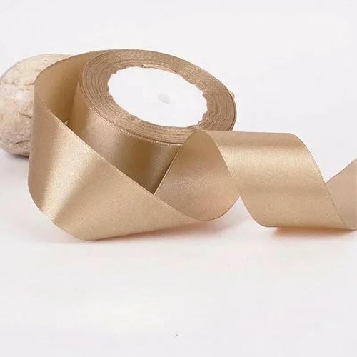 6/10/15/20/25/40/50 mm, 25 Yards/Rolle, Satinbänder für Hochzeit, Weihnachtsfeier, Dekoration, handgefertigt, DIY, Schleife, Basteln, Kartenwickeln, hellbraun, Band 25 mm 6/10/15/20/25/40/50 mm, 25 Yards/Rolle, Satinbänder für Hochzeit, Weihnachtsfeier, Dekoration, handgefertigt, DIY, Schleife, Basteln, Kartenwickeln, hellbraun, Band 25 mm von AYHTUD
