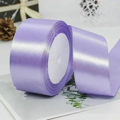 6/10/15/20/25/40/50 mm, 25 Yards/Rolle, Satinbänder für Hochzeit, Weihnachtsfeier, Dekoration, handgefertigt, DIY, Schleife, Basteln, Kartenwickeln, hellviolett, Band 50 mm 6/10/15/20/25/40/50 mm, 25 Yards/Rolle, Satinbänder für Hochzeit, Weihnachtsfeier, Dekoration, handgefertigt, DIY, Schleife, Basteln, Kartenwickeln, hellviolett, Band 50 mm von AYHTUD