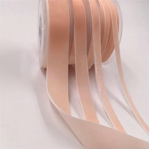 6/9/15/25 mm einseitiges Samtband für handgefertigte Blumenstraußverpackungen, Heimparty-Dekoration, Weihnachtssamtband, Pink V005, 15 mm x 100 Yards von AYHTUD