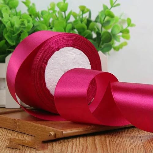 6-10-15-20-25-40-50 mm Satinbänder für Weihnachten, Halloween, Hochzeit, Geburtstag, Party, Schachtel, Geschenkband, DIY, handgefertigt, Stoff, Dunkelrosarot, Breite 50 mm 6-10-15-20-25-40-50 mm Satinbänder für Weihnachten, Halloween, Hochzeit, Geburtstag, Party, Schachtel, Geschenkband, DIY, handgefertigt, Stoff, Dunkelrosarot, Breite 50 mm von AYHTUD