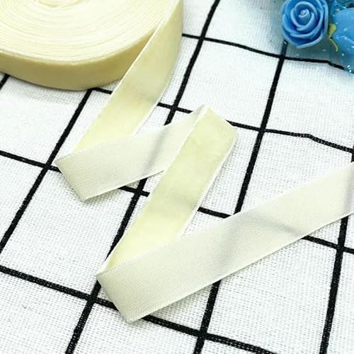 6–38 mm Samtband für Hochzeit, Party, Dekoration, handgefertigt, zum Verpacken von Haaren, Schleife, DIY, Weihnachten – 03 Beige-6 mm, 5 Yards von AYHTUD
