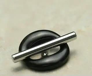 6 Stück/Los, Größe: 20,5 x 15 mm – 25 x 18 mm – 32 x 22,5 mm, Metallknöpfe im schlichten Stil, modischer Knopf, Nähen für Damenmäntel und Pullover (SS-3197), Schwarz, 32 von AYHTUD
