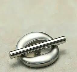 6 Stück/Los, Größe: 20,5 x 15 mm – 25 x 18 mm – 32 x 22,5 mm, Metallknöpfe im schlichten Stil, modischer Knopf, zum Nähen von Damenmänteln und Pullovern (SS-3197), silberfarben, 25 von AYHTUD