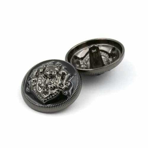 6 Stück/Set 10–28 mm hochwertige Metallknöpfe im britischen Stil für Kleidung, Mantel, Mode, Nähzubehör, Bekleidungszubehör, schwarz, 18 mm 6 Stück/Set 10–28 mm hochwertige Metallknöpfe im britischen Stil für Kleidung, Mantel, Mode, Nähzubehör, Bekleidungszubehör, schwarz, 18 mm von AYHTUD