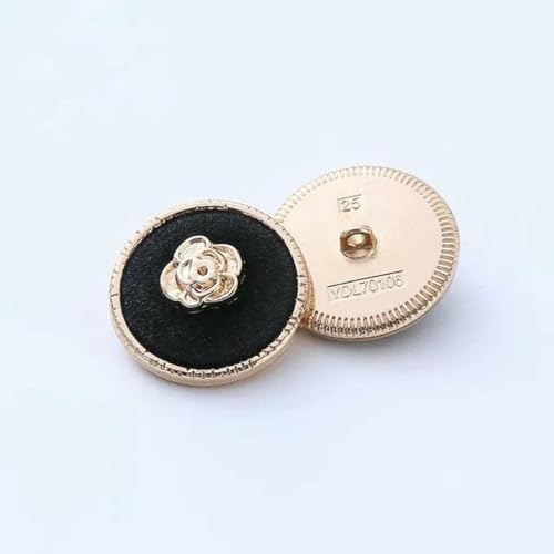 6 Stück luxuriöses Design mit Strasssteinen eingelegter Metallknopf für Kleidung, Mantel, Rock, Kleidungszubehör, hohe Qualität, Goldschwarz, Nr. 11–25 mm 6 Stück luxuriöses Design mit Strasssteinen eingelegter Metallknopf für Kleidung, Mantel, Rock, Kleidungszubehör, hohe Qualität, Goldschwarz, Nr. 11–25 mm von AYHTUD