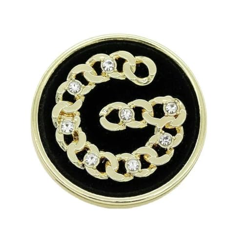 6 Stück luxuriöses Design mit Strasssteinen eingelegter Metallknopf für Kleidung, Mantel, Rock, Kleidungszubehör, hohe Qualität, Goldschwarz, Nr. 12–25 mm 6 Stück luxuriöses Design mit Strasssteinen eingelegter Metallknopf für Kleidung, Mantel, Rock, Kleidungszubehör, hohe Qualität, Goldschwarz, Nr. 12–25 mm von AYHTUD