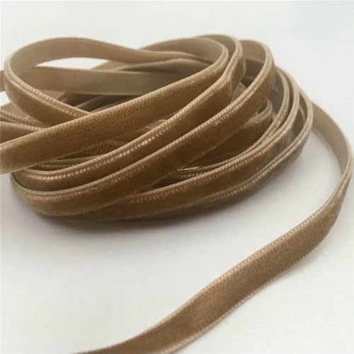 6 mm, 5–300 Yards, einseitiges Samtband für handgefertigte Blumenstraußverpackungen, Heimparty-Dekoration, Weihnachtssamtband, Beige V042, 6 mm x 100 Yards 6 mm, 5–300 Yards, einseitiges Samtband für handgefertigte Blumenstraußverpackungen, Heimparty-Dekoration, Weihnachtssamtband, Beige V042, 6 mm x 100 Yards von AYHTUD