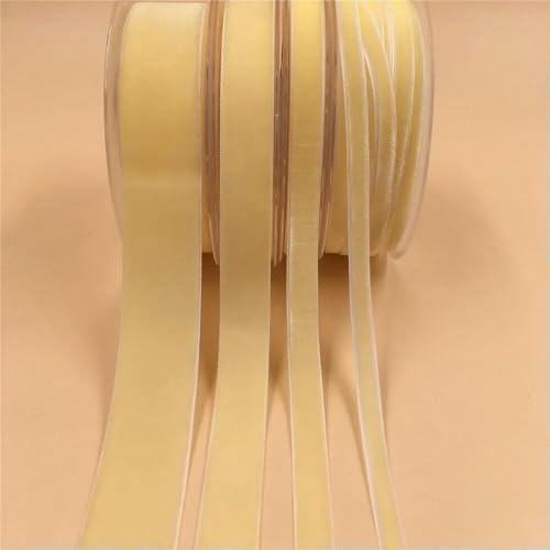 6 mm, 5–300 Yards, einseitiges Samtband für handgefertigte Blumenstraußverpackungen, Heimparty-Dekoration, Weihnachtssamtband, Cremefarben, V029, 6 mm x 300 Yards 6 mm, 5–300 Yards, einseitiges Samtband für handgefertigte Blumenstraußverpackungen, Heimparty-Dekoration, Weihnachtssamtband, Cremefarben, V029, 6 mm x 300 Yards von AYHTUD