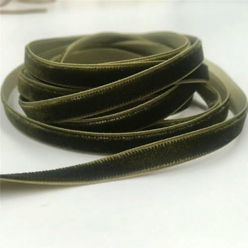 6 mm, 5–300 Yards, einseitiges Samtband für handgefertigte Blumenstraußverpackungen, Heimparty-Dekoration, Weihnachtssamtband, Moosgrün, V100, 6 mm x 300 Yards 6 mm, 5–300 Yards, einseitiges Samtband für handgefertigte Blumenstraußverpackungen, Heimparty-Dekoration, Weihnachtssamtband, Moosgrün, V100, 6 mm x 300 Yards von AYHTUD