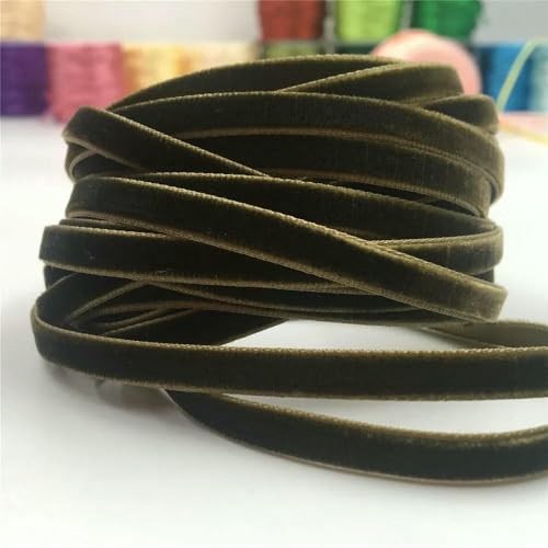 6 mm, 5–300 Yards, einseitiges Samtband für handgefertigte Blumenstraußverpackungen, Heimparty-Dekoration, Weihnachtssamtband, Moosgrün, V110, 6 mm x 300 Yards 6 mm, 5–300 Yards, einseitiges Samtband für handgefertigte Blumenstraußverpackungen, Heimparty-Dekoration, Weihnachtssamtband, Moosgrün, V110, 6 mm x 300 Yards von AYHTUD