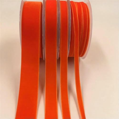 6 mm, 5–300 Yards, einseitiges Samtband für handgefertigte Blumenstraußverpackungen, Heimparty-Dekoration, Weihnachtssamtband, Orange V020, 6 mm x 100 Yards 6 mm, 5–300 Yards, einseitiges Samtband für handgefertigte Blumenstraußverpackungen, Heimparty-Dekoration, Weihnachtssamtband, Orange V020, 6 mm x 100 Yards von AYHTUD