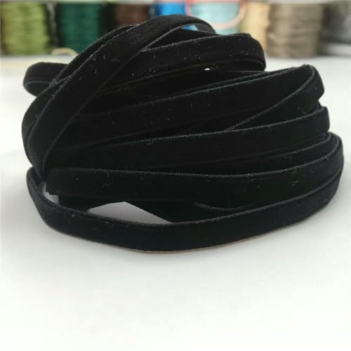 6 mm, 5–300 Yards, einseitiges Samtband für handgefertigte Blumenstraußverpackungen, Heimparty-Dekoration, Weihnachtssamtband, Schwarz V031, 6 mm x 50 Yards 6 mm, 5–300 Yards, einseitiges Samtband für handgefertigte Blumenstraußverpackungen, Heimparty-Dekoration, Weihnachtssamtband, Schwarz V031, 6 mm x 50 Yards von AYHTUD