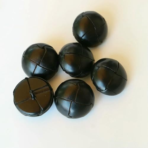 6 teil/los Leder bezogene Knöpfe 15/19/21/23/26mm beige schwarz braun Lederknopf für Mäntel Jacke Schnalle-Fußball schwarz-25mm 6 teil/los Leder bezogene Knöpfe 15/19/21/23/26mm beige schwarz braun Lederknopf für Mäntel Jacke Schnalle-Fußball schwarz-25mm von AYHTUD