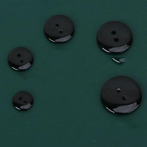 8–20 mm Harzknöpfe zum Nähen von Kleidung, weiß, transparent, Scrapbooking, rund, zwei Löcher, Bottoni Botoes – 02–20L, 12,5 mm, 100 Stück von AYHTUD