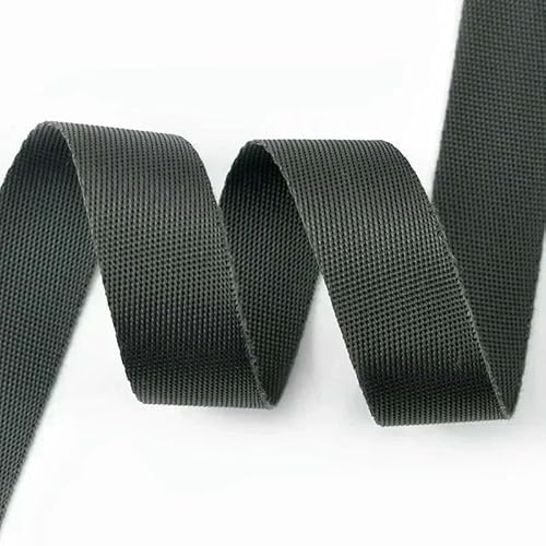 8 Meter Nylon-Gurtband, 20–50 mm, dekoratives Band zum Nähen von Schultertaschengurten, Kleidergurten, Schrägbandzubehör, Dunkelgrau, 25 mm 8 Meter Nylon-Gurtband, 20–50 mm, dekoratives Band zum Nähen von Schultertaschengurten, Kleidergurten, Schrägbandzubehör, Dunkelgrau, 25 mm von AYHTUD
