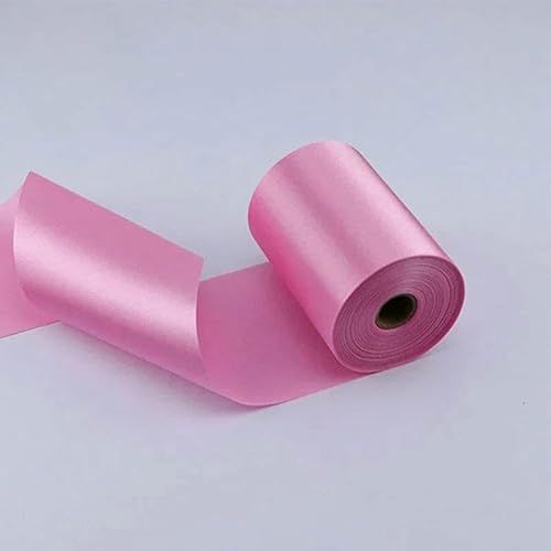 8 cm/10 cm/15 cm breit, 25 Meter/Rolle, Satinband, für Hochzeit, Urlaub, Festival, DIY, Stuhl/Auto/Party, Dekoration, handgefertigt, Nähen, 2 Dunkelrosa, 10 cm x von AYHTUD
