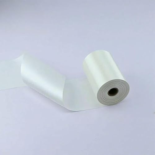 8 cm/10 cm/15 cm breit, 25 Meter/Rolle, Satinband, für Hochzeit, Urlaub, Festival, DIY, Stuhl/Auto/Party, Dekoration, handgefertigt, Nähen, 30 Creme, 15 cm x 25 von AYHTUD