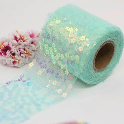 80 mm, 1 Meter/5 Meter, Pflaumenblüten-Glitzer-Paillettenband, Tüll, Tutu, Hochzeitsdekoration, Organza, DIY-Bastelbedarf für Geburtstagsfeiern, grün, 80 mm Pailletten, 5 Mete 80 mm, 1 Meter/5 Meter, Pflaumenblüten-Glitzer-Paillettenband, Tüll, Tutu, Hochzeitsdekoration, Organza, DIY-Bastelbedarf für Geburtstagsfeiern, grün, 80 mm Pailletten, 5 Mete von AYHTUD