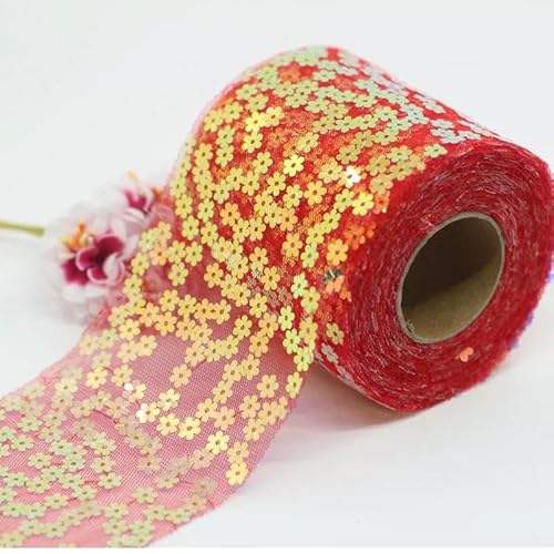 80 mm, 1 Meter/5 Meter, Pflaumenblüten-Glitzer-Paillettenband, Tüll, Tutu, Hochzeitsdekoration, Organza, DIY-Bastelbedarf für Geburtstagsfeiern, rot, 80 mm Pailletten, 1 Meter 80 mm, 1 Meter/5 Meter, Pflaumenblüten-Glitzer-Paillettenband, Tüll, Tutu, Hochzeitsdekoration, Organza, DIY-Bastelbedarf für Geburtstagsfeiern, rot, 80 mm Pailletten, 1 Meter von AYHTUD